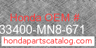 Honda 33400-MN8-671 genuine part number image