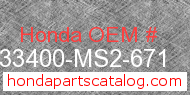 Honda 33400-MS2-671 genuine part number image