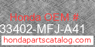 Honda 33402-MFJ-A41 genuine part number image