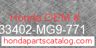 Honda 33402-MG9-771 genuine part number image