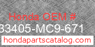 Honda 33405-MC9-671 genuine part number image