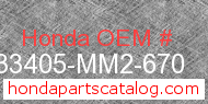 Honda 33405-MM2-670 genuine part number image