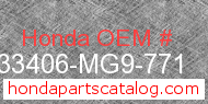 Honda 33406-MG9-771 genuine part number image