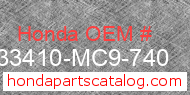 Honda 33410-MC9-740 genuine part number image