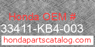 Honda 33411-KB4-003 genuine part number image