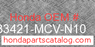 Honda 33421-MCV-N10 genuine part number image