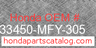 Honda 33450-MFY-305 genuine part number image