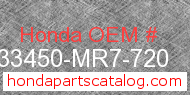 Honda 33450-MR7-720 genuine part number image