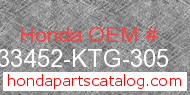 Honda 33452-KTG-305 genuine part number image