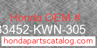 Honda 33452-KWN-305 genuine part number image