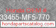 Honda 33455-MF5-770 genuine part number image