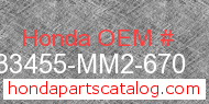 Honda 33455-MM2-670 genuine part number image