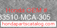 Honda 33510-MCA-305 genuine part number image
