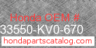 Honda 33550-KV0-670 genuine part number image