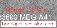 Honda 33600-MEG-A41 genuine part number image