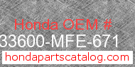 Honda 33600-MFE-671 genuine part number image