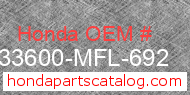 Honda 33600-MFL-692 genuine part number image