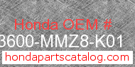 Honda 33600-MMZ8-K01 genuine part number image