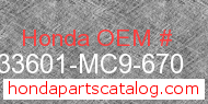Honda 33601-MC9-670 genuine part number image