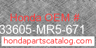 Honda 33605-MR5-671 genuine part number image
