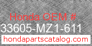Honda 33605-MZ1-611 genuine part number image