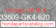 Honda 33609-GK4-620 genuine part number image