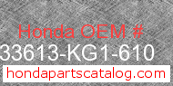 Honda 33613-KG1-610 genuine part number image