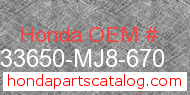 Honda 33650-MJ8-670 genuine part number image