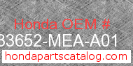 Honda 33652-MEA-A01 genuine part number image