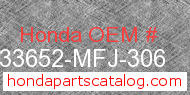 Honda 33652-MFJ-306 genuine part number image