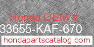Honda 33655-KAF-670 genuine part number image