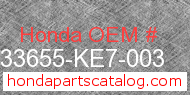 Honda 33655-KE7-003 genuine part number image