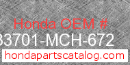 Honda 33701-MCH-672 genuine part number image