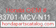 Honda 33701-MCV-N11 genuine part number image