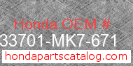 Honda 33701-MK7-671 genuine part number image