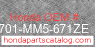 Honda 33701-MM5-671ZE genuine part number image