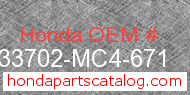 Honda 33702-MC4-671 genuine part number image