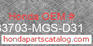 Honda 33703-MGS-D31 genuine part number image