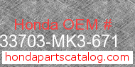 Honda 33703-MK3-671 genuine part number image