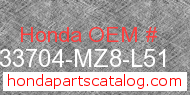 Honda 33704-MZ8-L51 genuine part number image
