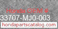 Honda 33707-MJ0-003 genuine part number image