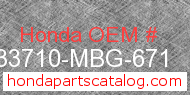 Honda 33710-MBG-671 genuine part number image