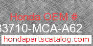 Honda 33710-MCA-A62 genuine part number image