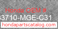 Honda 33710-MGE-C31 genuine part number image