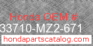 Honda 33710-MZ2-671 genuine part number image