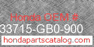 Honda 33715-GB0-900 genuine part number image