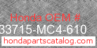 Honda 33715-MC4-610 genuine part number image