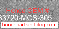 Honda 33720-MCS-305 genuine part number image