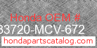 Honda 33720-MCV-672 genuine part number image