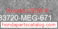 Honda 33720-MEG-671 genuine part number image